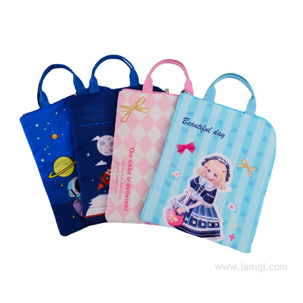 牛津布拉链式学生书本文件便携收纳袋